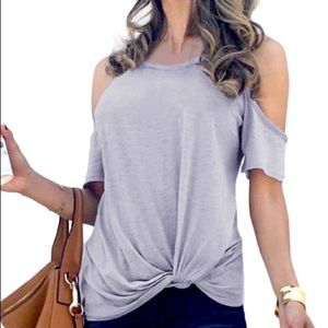 Women’s blouse off the shoulders gray NWT